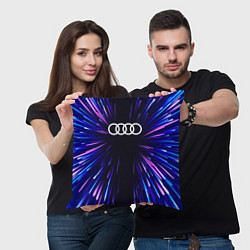 Подушка квадратная Audi neon energy, цвет: 3D-принт — фото 2