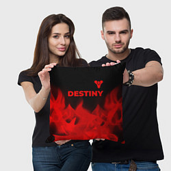 Подушка квадратная Destiny - red gradient посередине, цвет: 3D-принт — фото 2