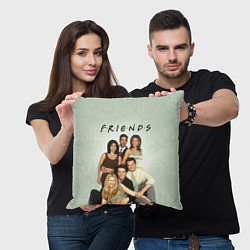 Подушка квадратная Американский сериал - Друзья, цвет: 3D-принт — фото 2