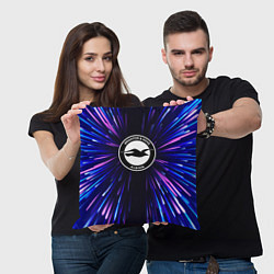 Подушка квадратная Brighton neon energy, цвет: 3D-принт — фото 2