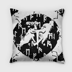 Подушка квадратная Doom символы краски, цвет: 3D-принт