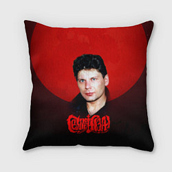 Подушка квадратная Юрий Клинских красная луна, цвет: 3D-принт