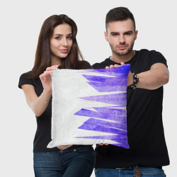 Подушка квадратная Color white purple, цвет: 3D-принт — фото 2