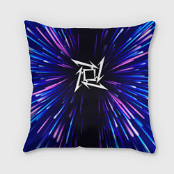 Подушка квадратная Metallica neon energy, цвет: 3D-принт