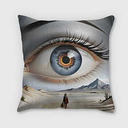 Подушка квадратная Глаз в пустыне, цвет: 3D-принт