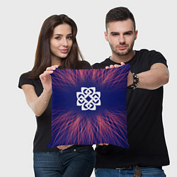 Подушка квадратная Breaking Benjamin red energy, цвет: 3D-принт — фото 2