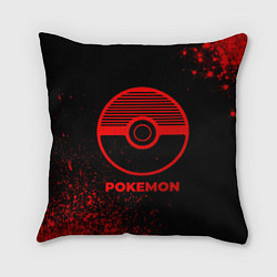 Подушка квадратная Pokemon - red gradient, цвет: 3D-принт