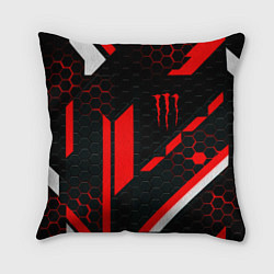 Подушка квадратная Monster energy sport geometry, цвет: 3D-принт