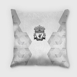 Подушка квадратная Liverpool white poly, цвет: 3D-принт