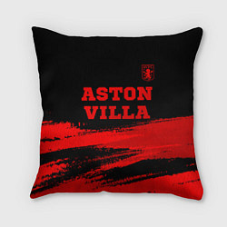 Подушка квадратная Aston Villa - red gradient посередине