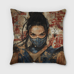 Подушка квадратная Китана в китайском стиле, цвет: 3D-принт