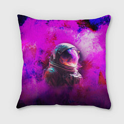 Подушка квадратная Космонавт красочный, цвет: 3D-принт