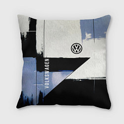 Подушка квадратная Volkswagen логотип, цвет: 3D-принт
