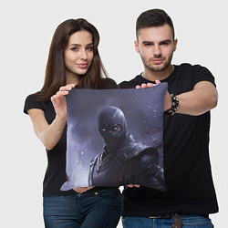 Подушка квадратная Нуб Сайбот в фиолетовом свете, цвет: 3D-принт — фото 2