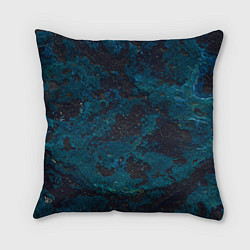 Подушка квадратная Черно-синий бетон, цвет: 3D-принт