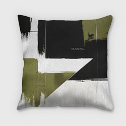 Подушка квадратная Haval логотип, цвет: 3D-принт