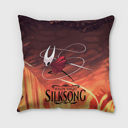 Подушка квадратная Герой Hollow knight silksong, цвет: 3D-принт