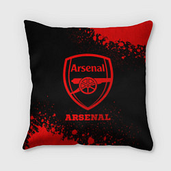 Подушка квадратная Arsenal - red gradient, цвет: 3D-принт