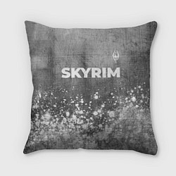 Подушка квадратная Skyrim - grey gradient посередине, цвет: 3D-принт