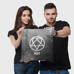 Подушка квадратная HIM - grey gradient, цвет: 3D-принт — фото 2