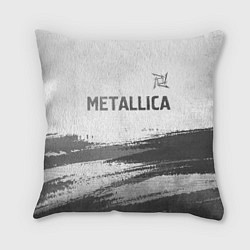 Подушка квадратная Metallica - white gradient посередине, цвет: 3D-принт