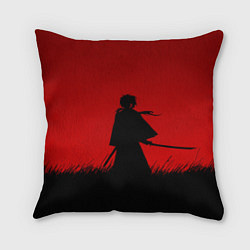 Подушка квадратная Самурай в пути, цвет: 3D-принт