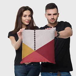 Подушка квадратная Колор-блок фруктовый чиа пудинг, цвет: 3D-принт — фото 2