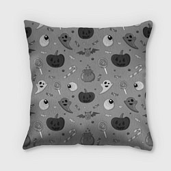 Подушка квадратная Halloween grey