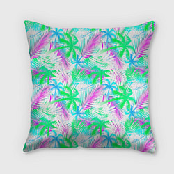 Подушка квадратная Palm green light blue