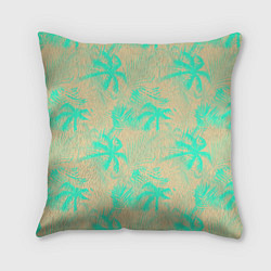 Подушка квадратная Palm light blue