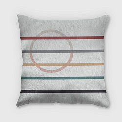Подушка квадратная Stripes and circle, цвет: 3D-принт