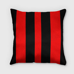 Подушка квадратная Color black red lines, цвет: 3D-принт