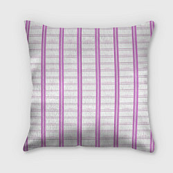Подушка квадратная Color white cage pink line, цвет: 3D-принт