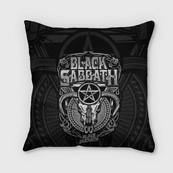 Подушка квадратная Black Sabbath - goat skull, цвет: 3D-принт