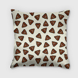 Подушка квадратная Нашивки какашки, цвет: 3D-принт