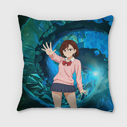 Подушка квадратная Сиратори Айра - знак стоп, цвет: 3D-принт