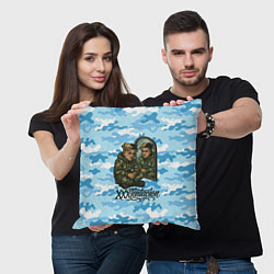 Подушка квадратная XXXTentacion сидит рядом с зеркалом, цвет: 3D-принт — фото 2