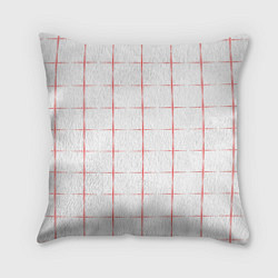 Подушка квадратная Color white red crosses, цвет: 3D-принт