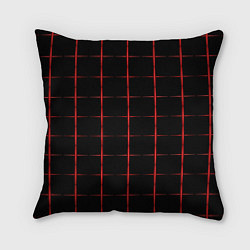 Подушка квадратная Color black red crosses, цвет: 3D-принт