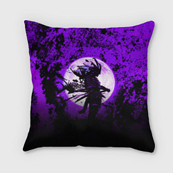 Подушка квадратная Самурай при луне, цвет: 3D-принт