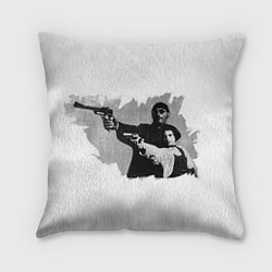 Подушка квадратная Леон рисунок, цвет: 3D-принт