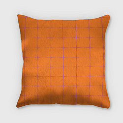 Подушка квадратная Color orange stripe, цвет: 3D-принт