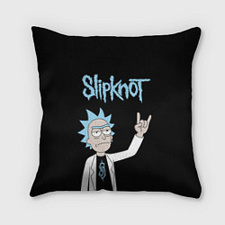 Подушка квадратная Slipknot и Рик Санчес из Рик и Морти, цвет: 3D-принт
