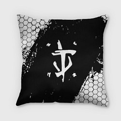 Подушка квадратная Doom соты краски, цвет: 3D-принт