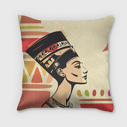 Подушка квадратная Нефертити, цвет: 3D-принт