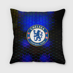 Подушка квадратная Chelsea соты неоновые, цвет: 3D-принт
