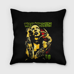 Подушка квадратная Marilyn Manson tattoo, цвет: 3D-принт
