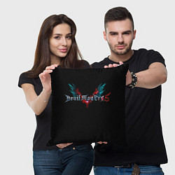 Подушка квадратная Devil may cry 5 лого, цвет: 3D-принт — фото 2