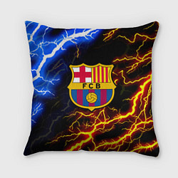 Подушка квадратная Барселона неоновый шторм, цвет: 3D-принт