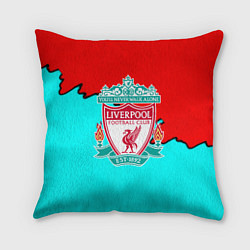 Подушка квадратная Liverpool краски текстура штрихи, цвет: 3D-принт
